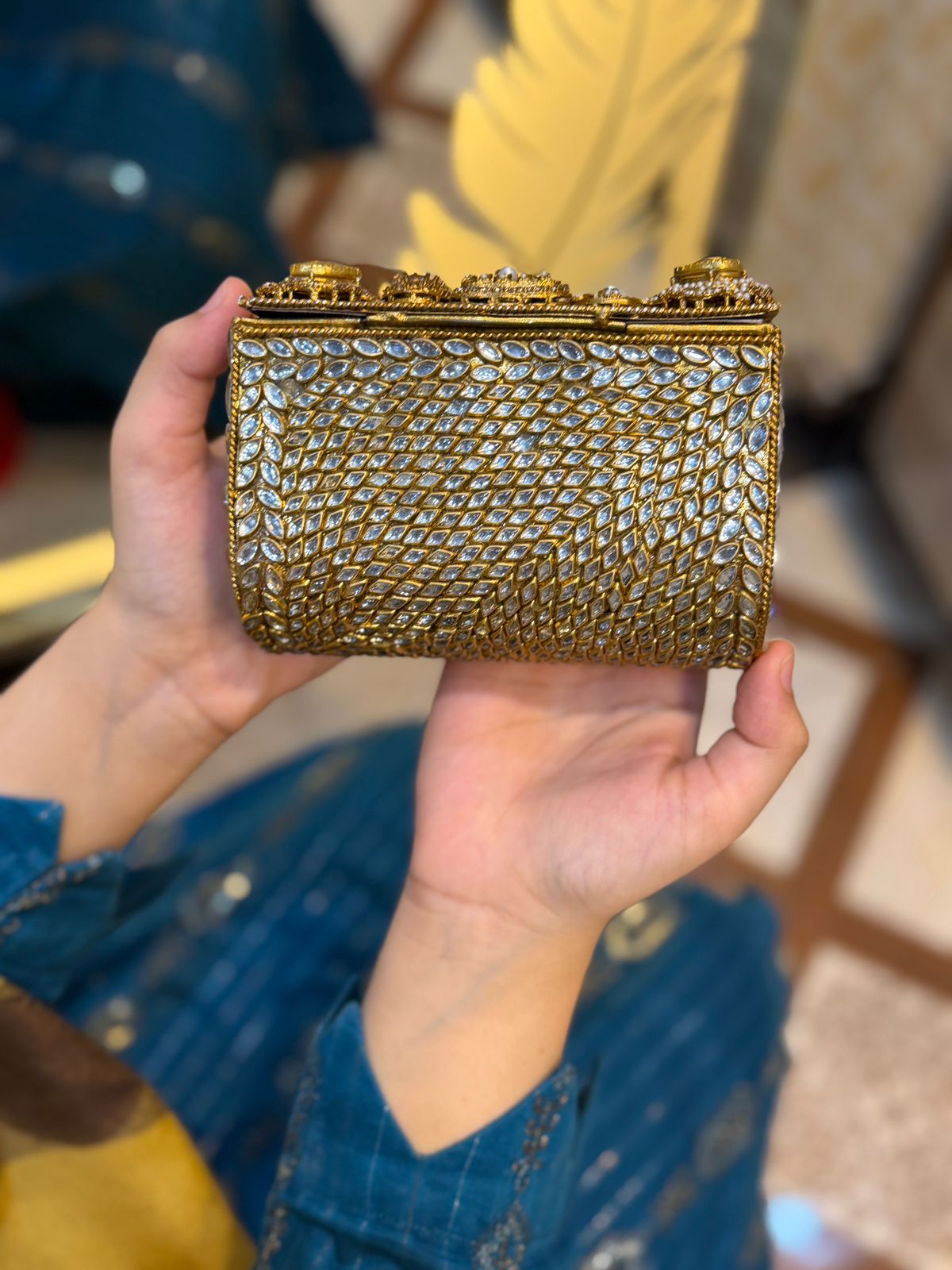 Turkish Kundan Stylish Designer Clutch_New Arrival_ Design 17