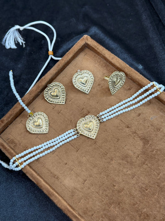 Stylish Heart Choker set 2-New Arrival