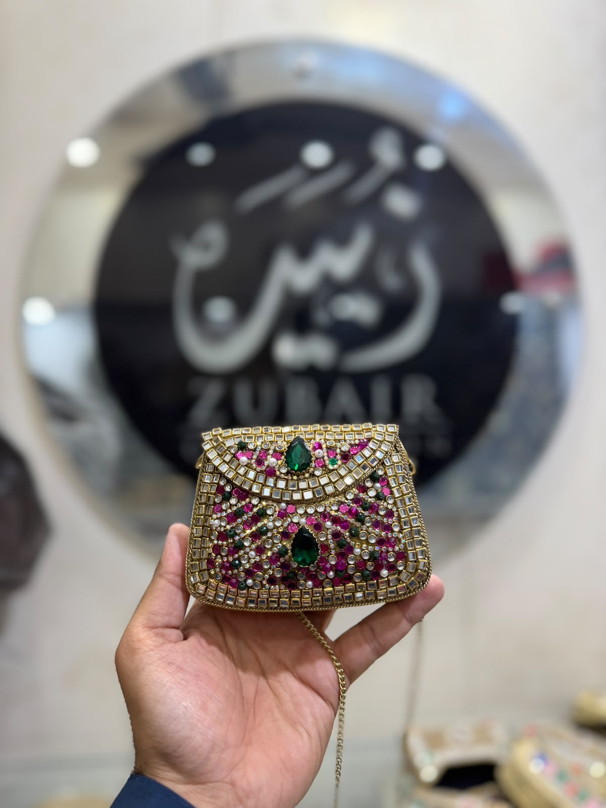 Handmade Kundan Designer Small Clutch_New Arrival_Design 3