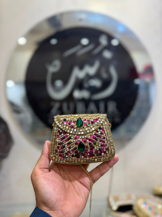 Handmade Kundan Designer Small Clutch_New Arrival_Design 3