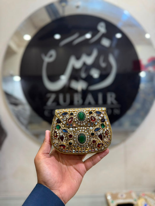 Handmade Kundan Designer Medium Clutch_New Arrival_Design 5