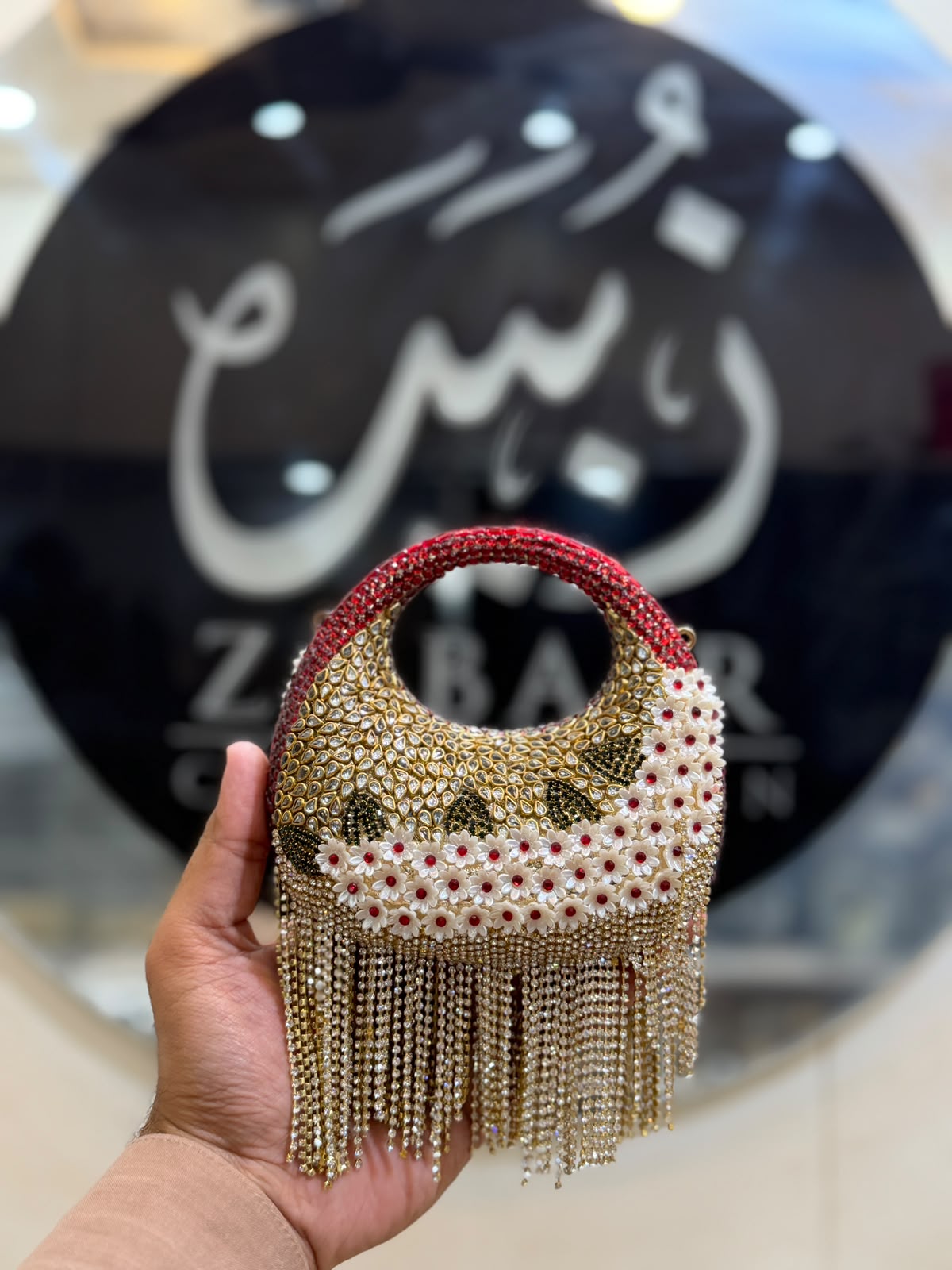Stylish Kundan Moon Clutch_New Arrivals 11