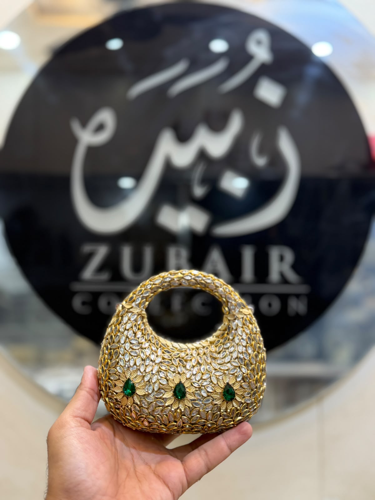Stylish Kundan Moon Clutch_New Arrivals 14