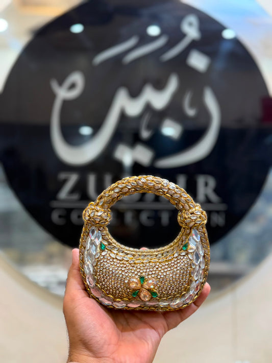 Stylish Kundan Moon Clutch_New Arrivals 15