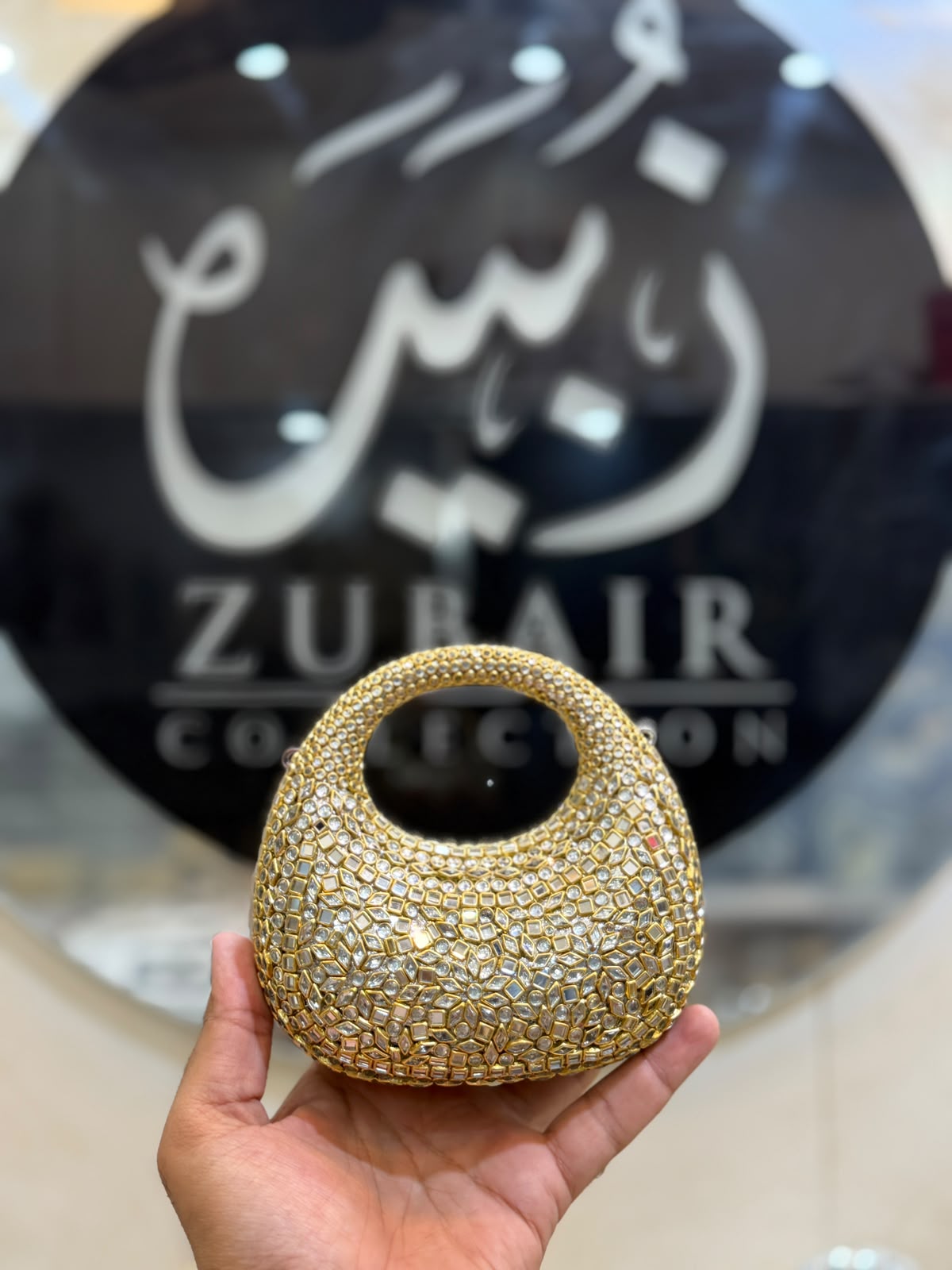 Stylish Kundan Moon Clutch_New Arrivals 17