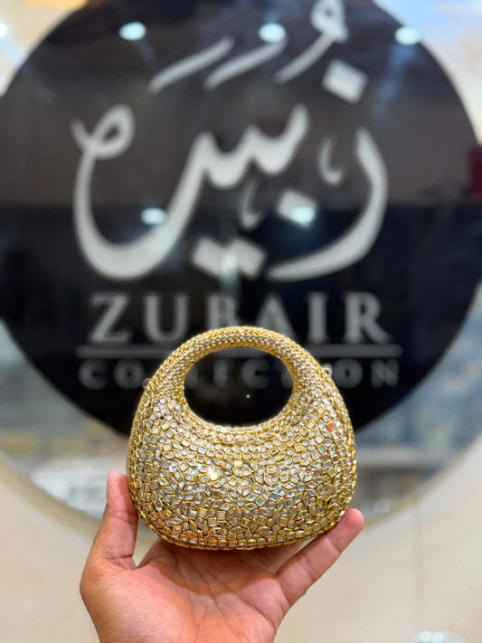 Stylish Kundan Moon Clutch_New Arrivals 17