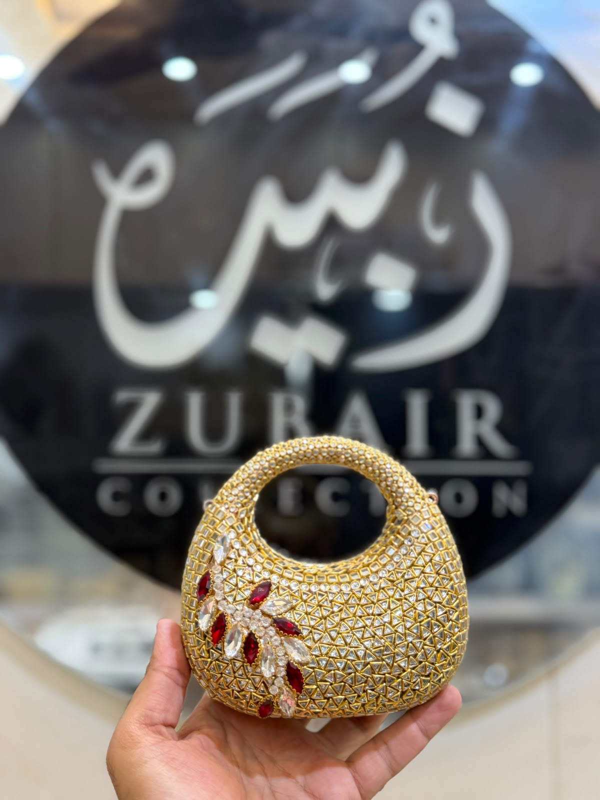Stylish Kundan Moon Clutch_New Arrivals 18