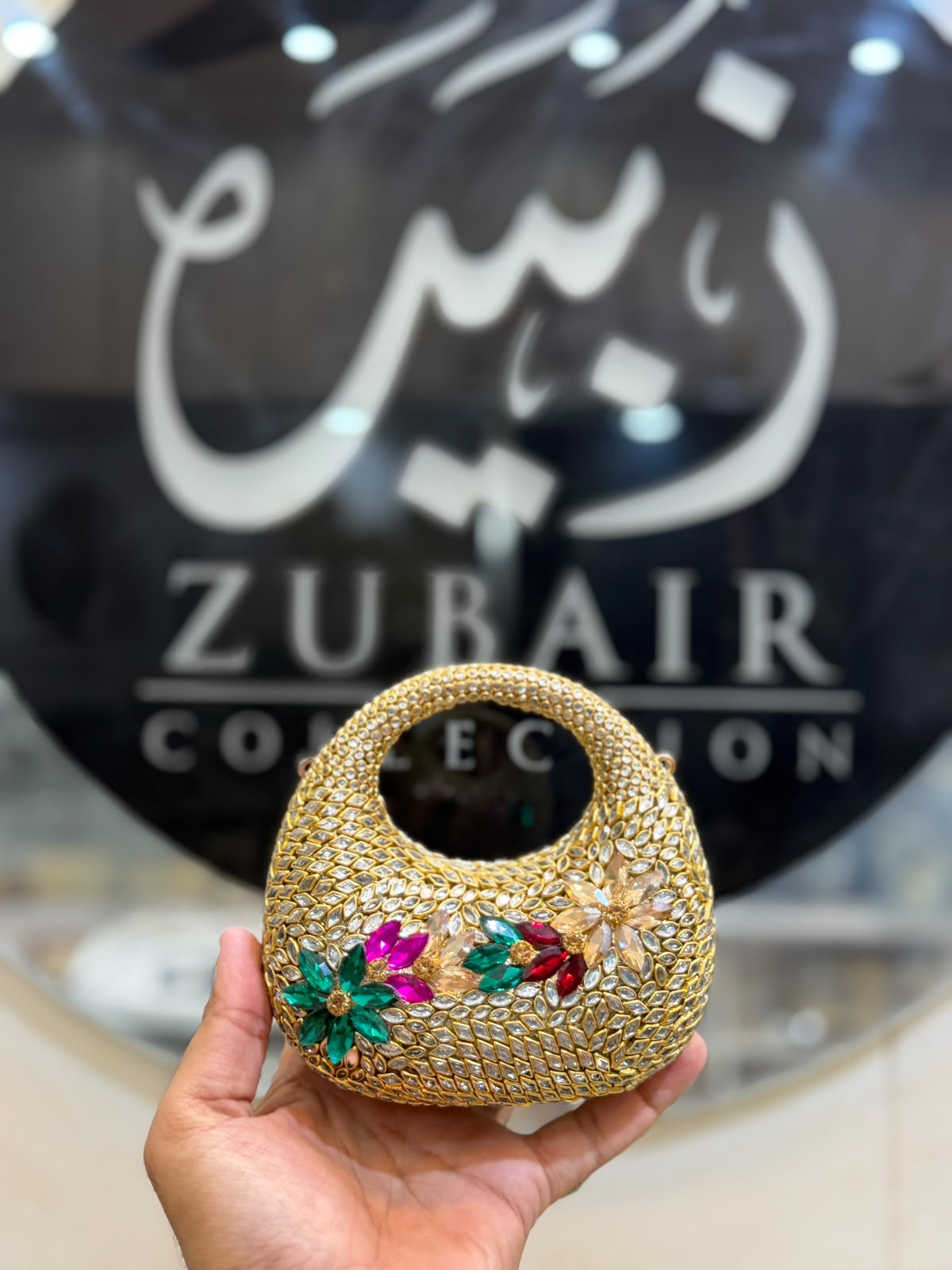 Stylish Kundan Moon Clutch_New Arrivals 20