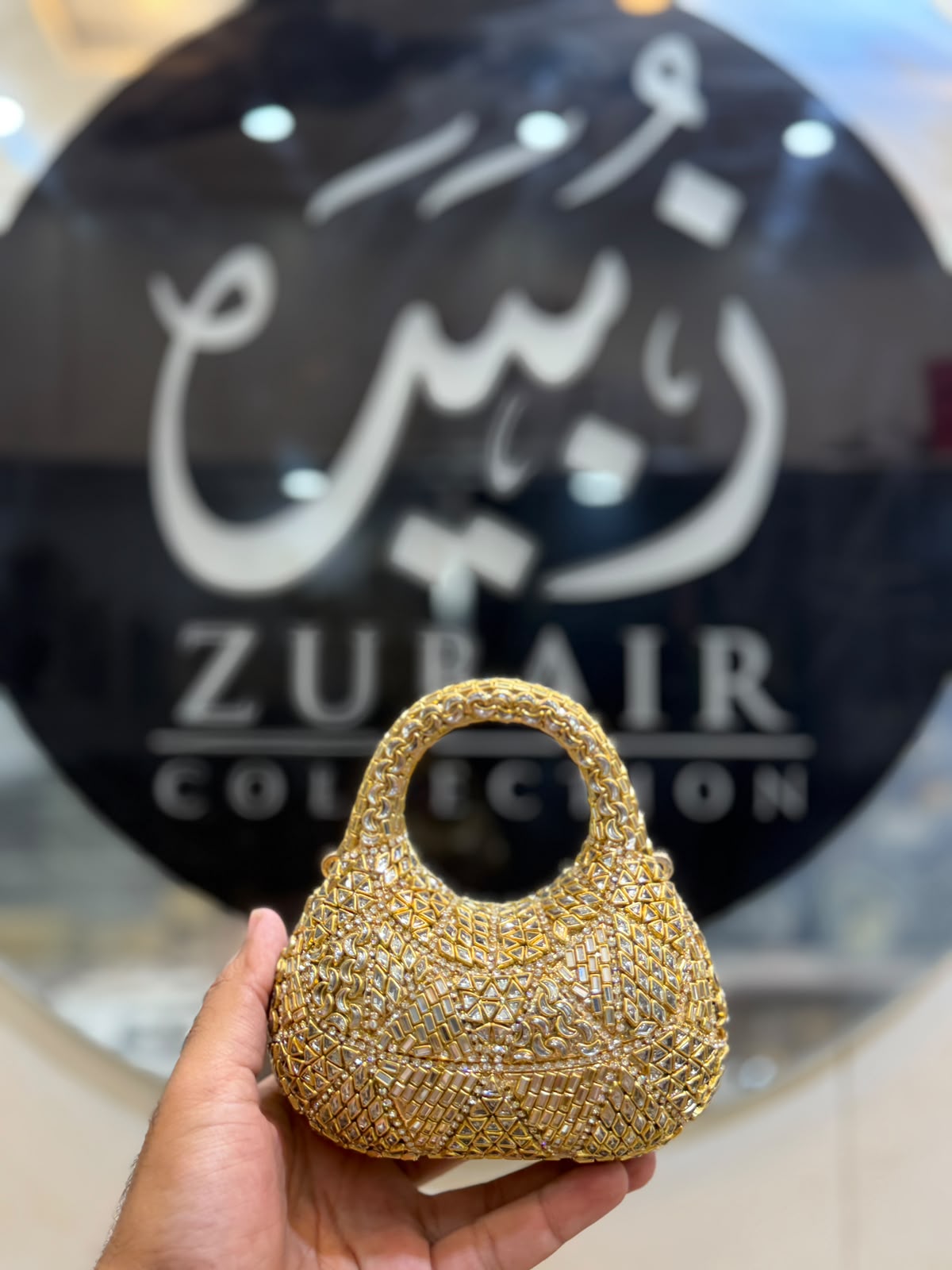 Stylish Kundan Moon Clutch_New Arrivals 22