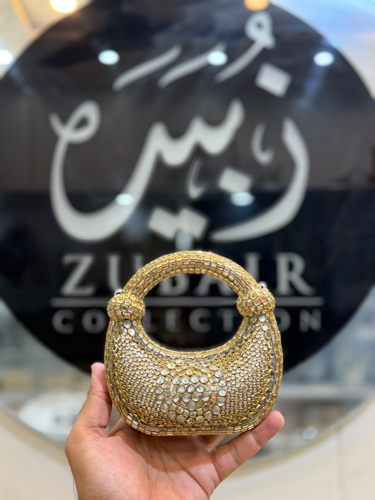 Stylish Kundan Moon Clutch_New Arrivals 24