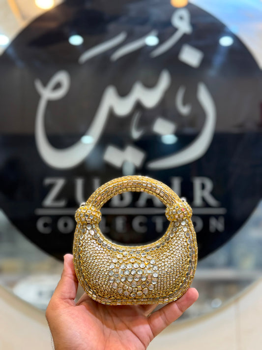 Stylish Kundan Moon Clutch_New Arrivals 24
