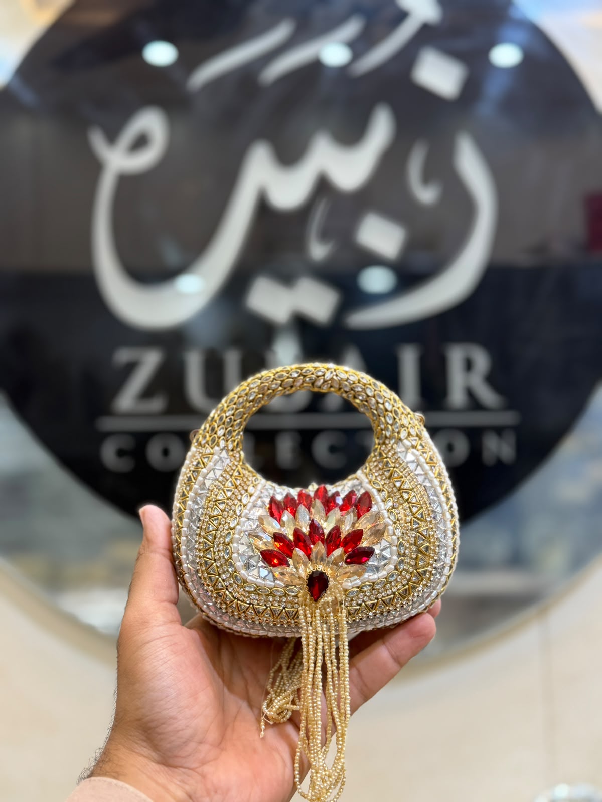 Stylish Kundan Moon Clutch_New Arrivals 29
