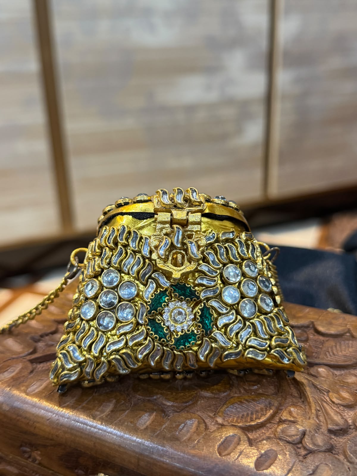 Stylish Indian Kundan Metal Clutch_Small Size_New Arrival