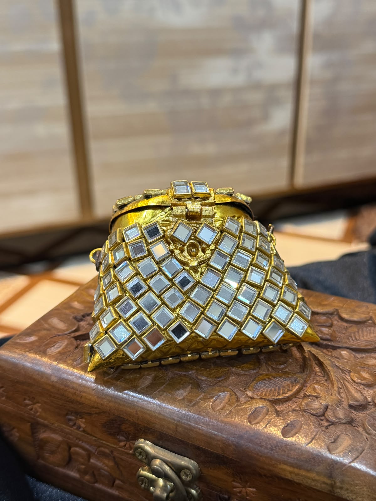 Stylish Indian Kundan Metal Clutch_Small Size_New Arrival