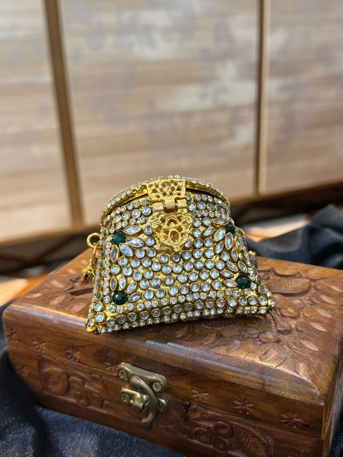 Stylish Indian Kundan Metal Clutch_Small Size_New Arrival