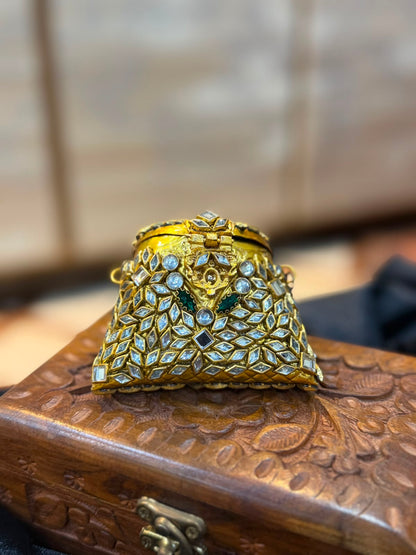 Stylish Indian Kundan Metal Clutch_Small Size_New Arrival