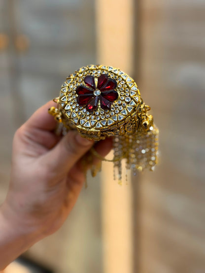 Stylish Indian Kundan Metal Clutch_Small Size_New Arrival