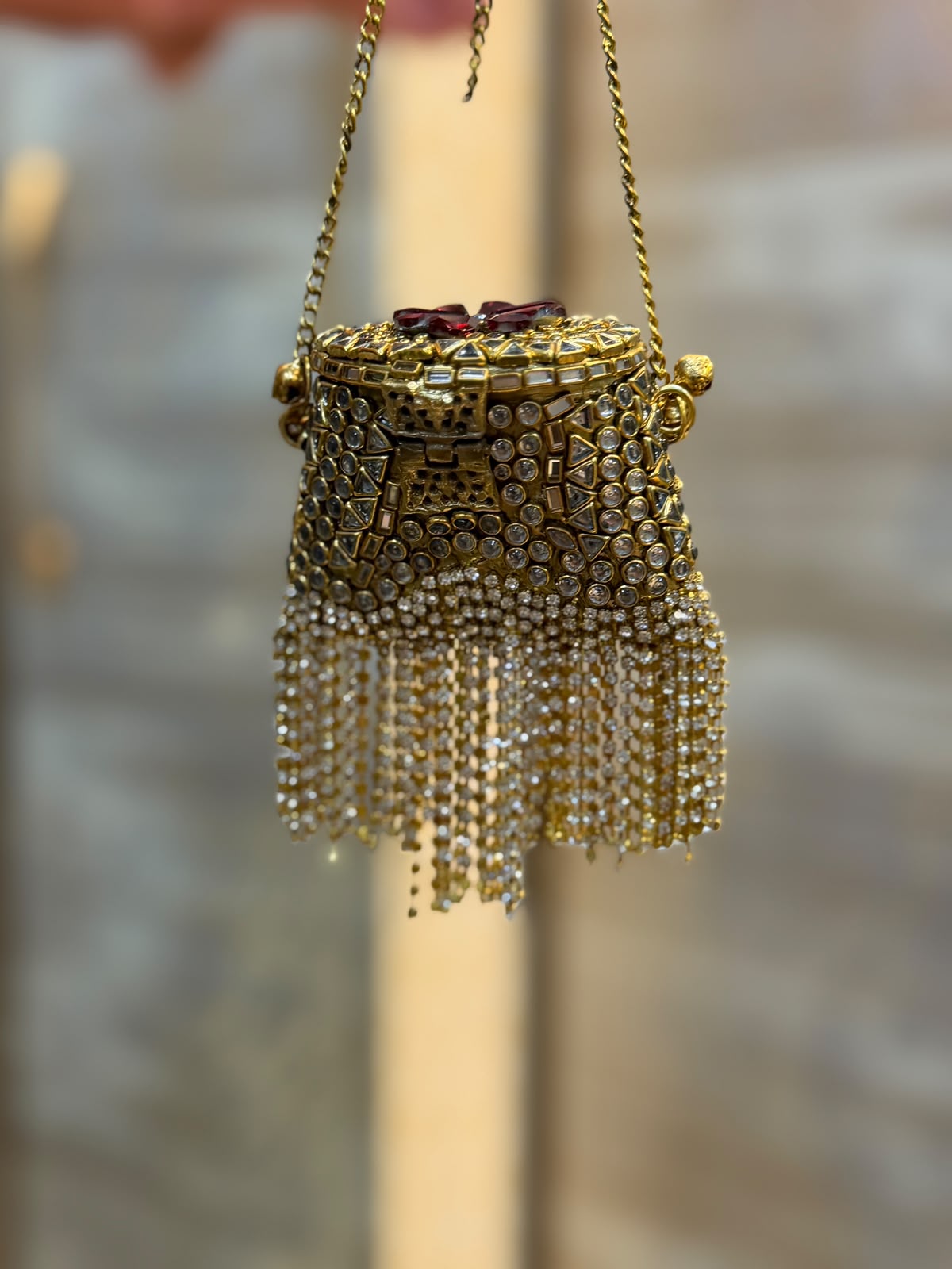 Stylish Indian Kundan Metal Clutch_Small Size_New Arrival