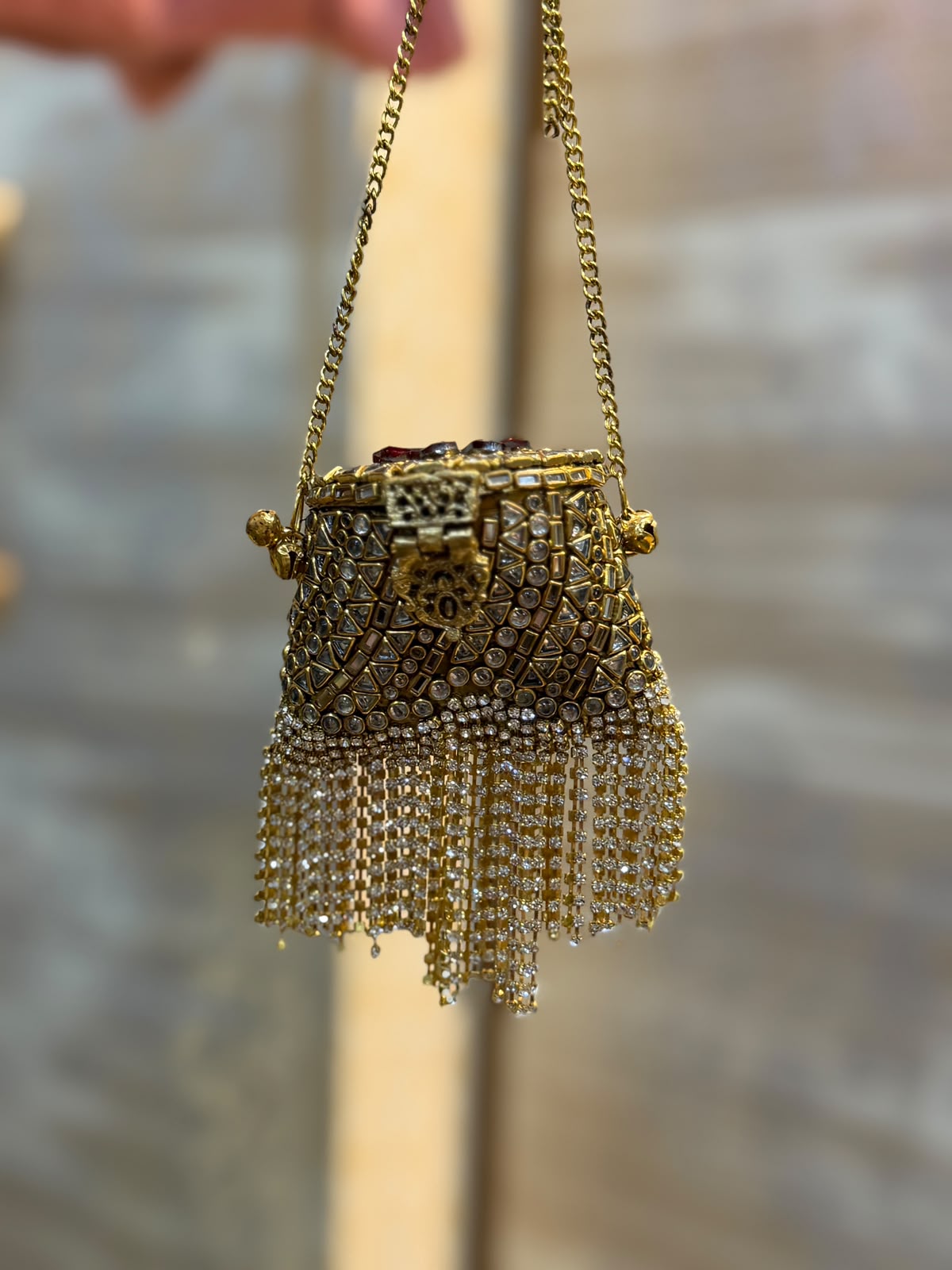 Stylish Indian Kundan Metal Clutch_Small Size_New Arrival