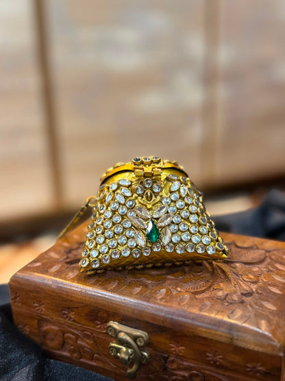 Stylish Indian Kundan Metal Clutch_Small Size_New Arrival