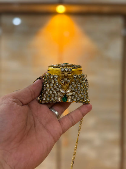 Stylish Indian Kundan Metal Clutch_Small Size_New Arrival
