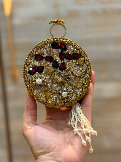 Luxury Kundan Stones Work Clutch_Wedding Collection_New Arrival 1