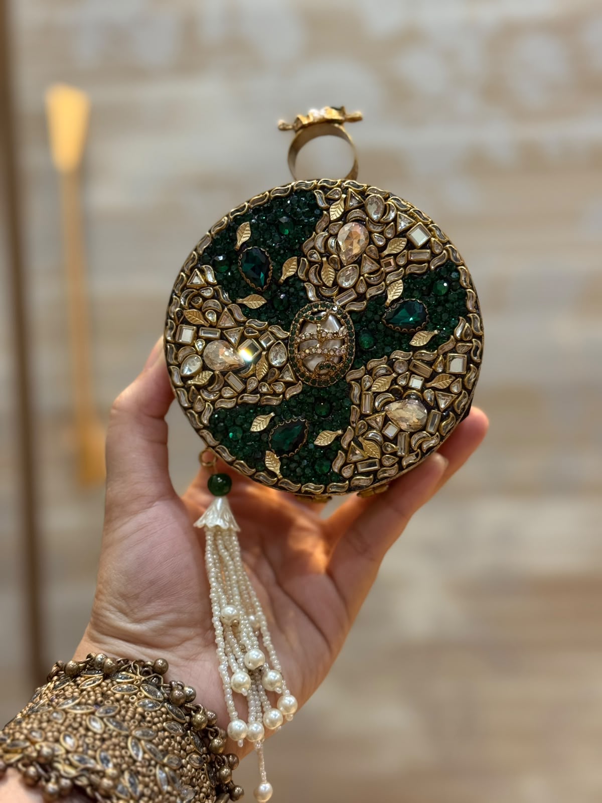 Luxury Kundan Stones Work Clutch_Wedding Collection_New Arrival 3