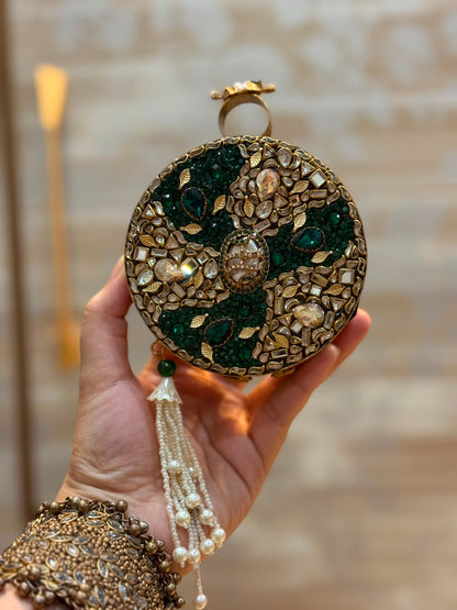 Luxury Kundan Stones Work Clutch_Wedding Collection_New Arrival 3