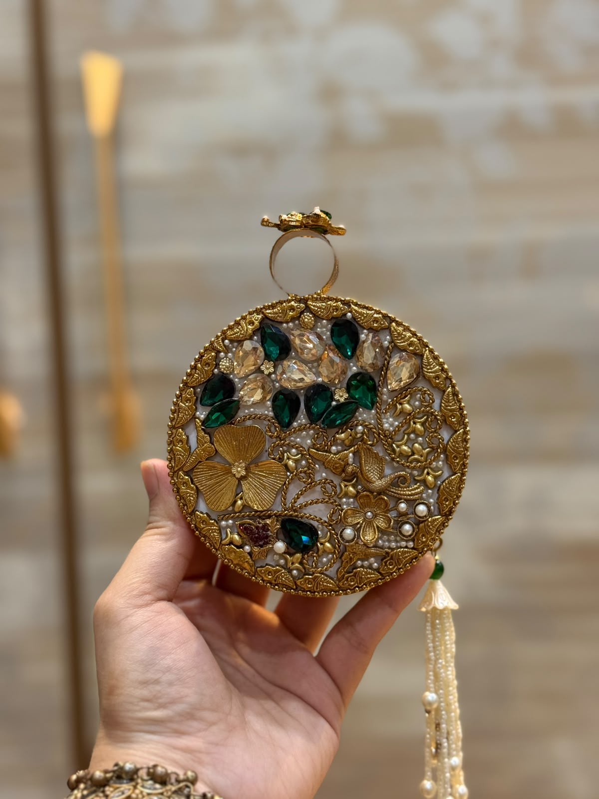 Luxury Kundan Stones Work Clutch_Wedding Collection_New Arrival 3