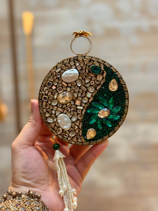 Luxury Kundan Stones Work Clutch_Wedding Collection_New Arrival 4