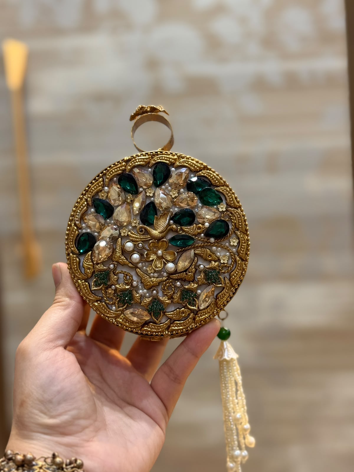Luxury Kundan Stones Work Clutch_Wedding Collection_New Arrival 4