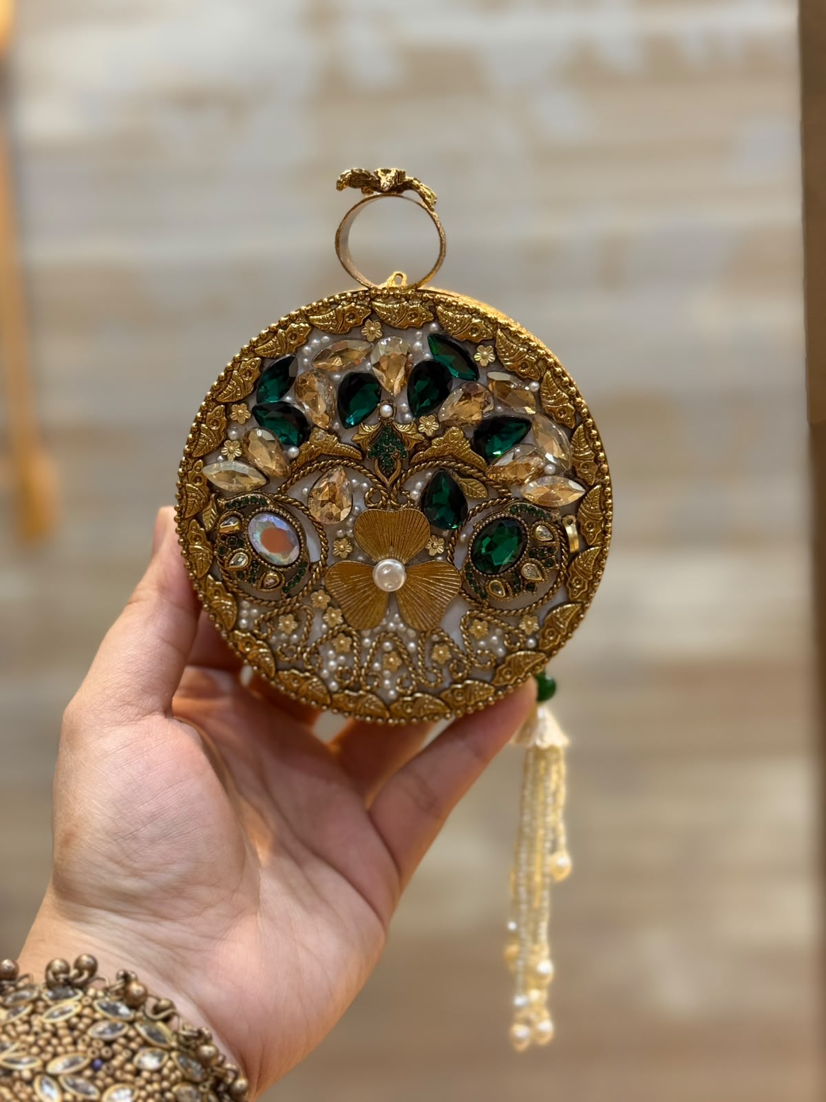 Luxury Kundan Stones Work Clutch_Wedding Collection_New Arrival 5