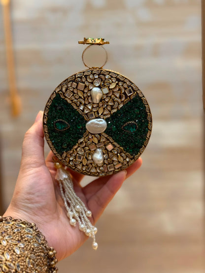 Luxury Kundan Stones Work Clutch_Wedding Collection_New Arrival 6