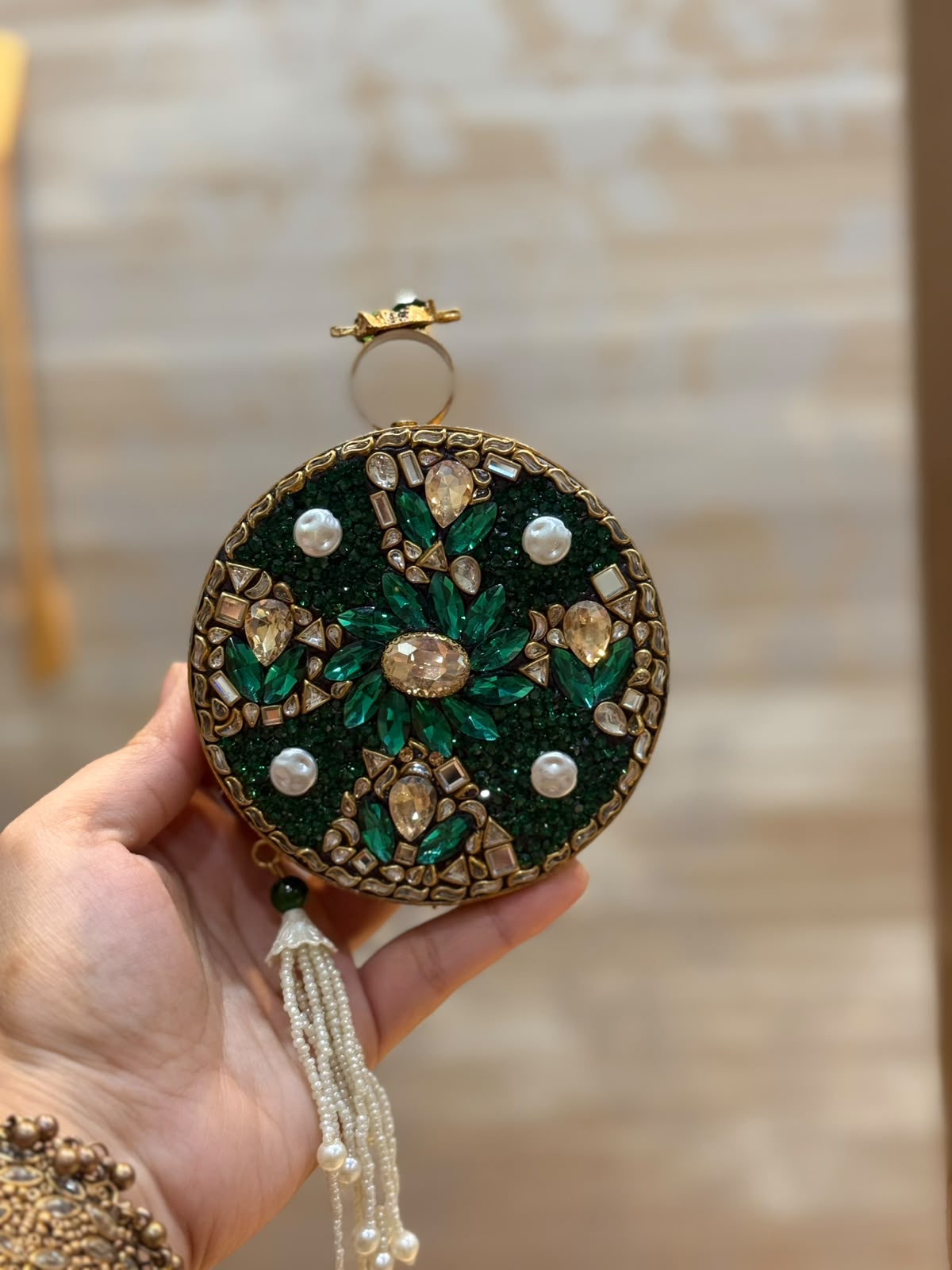 Luxury Kundan Stones Work Clutch_Wedding Collection_New Arrival 8