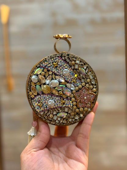 Luxury Kundan Stones Work Clutch_Wedding Collection_New Arrival 9