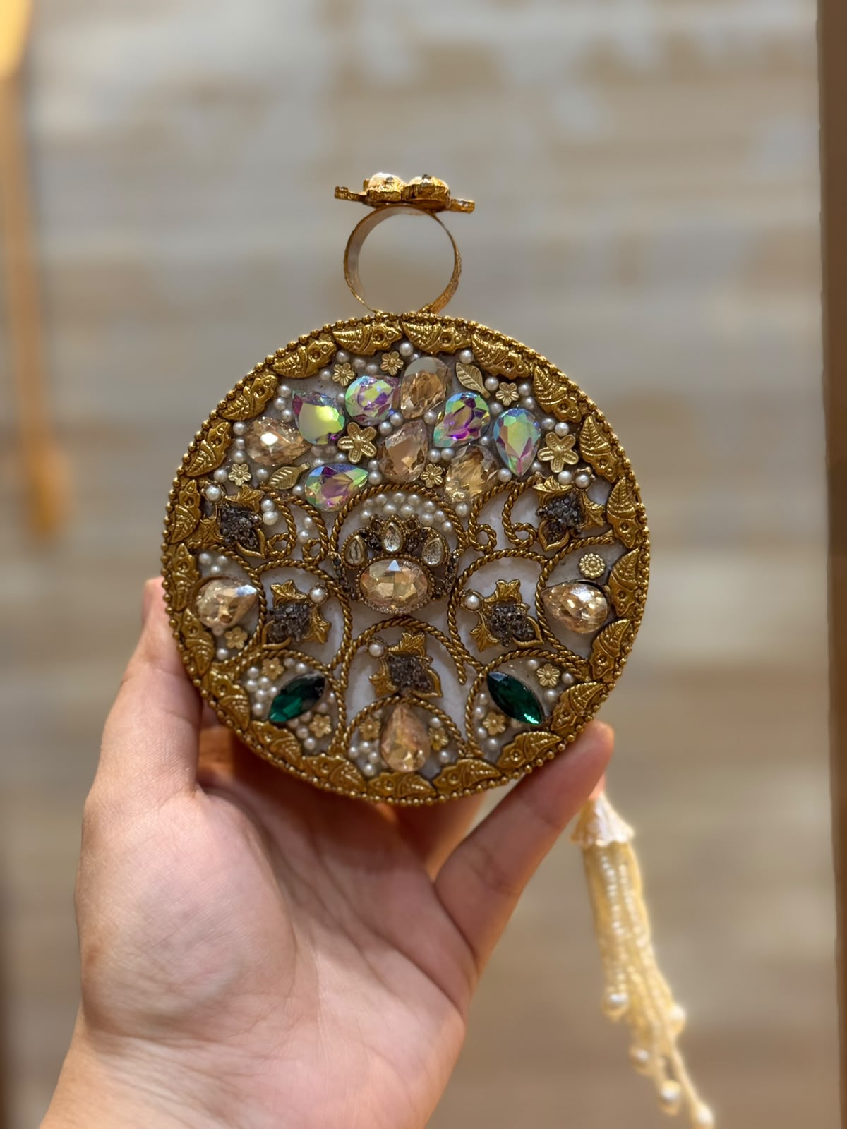 Luxury Kundan Stones Work Clutch_Wedding Collection_New Arrival 9
