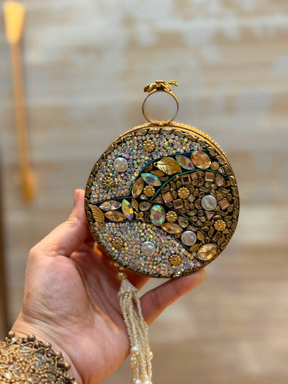 Luxury Kundan Stones Work Clutch_Wedding Collection_New Arrival 10