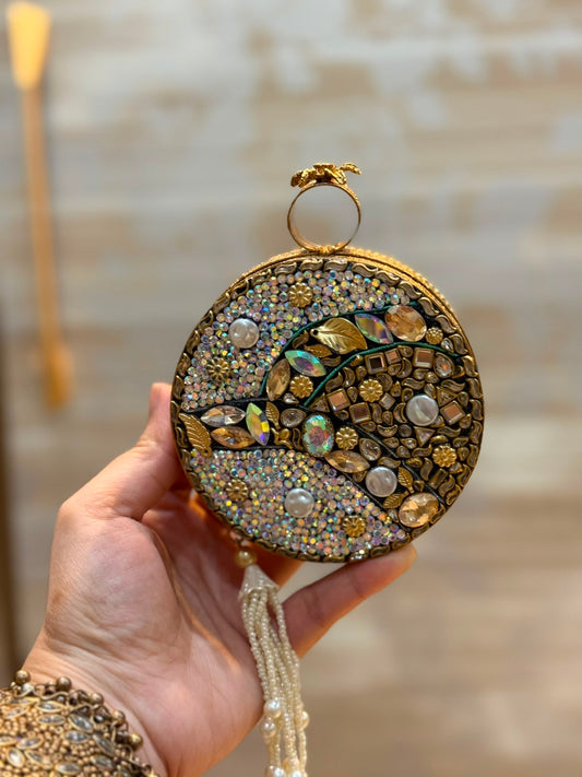 Luxury Kundan Stones Work Clutch_Wedding Collection_New Arrival 10
