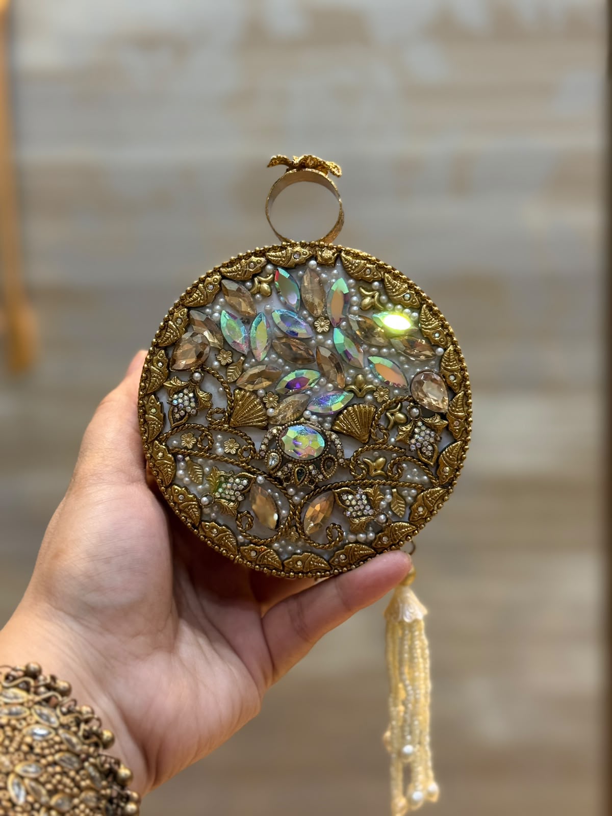 Luxury Kundan Stones Work Clutch_Wedding Collection_New Arrival 10