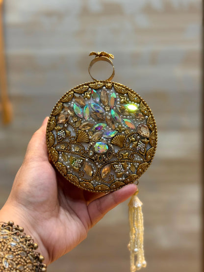 Luxury Kundan Stones Work Clutch_Wedding Collection_New Arrival 10
