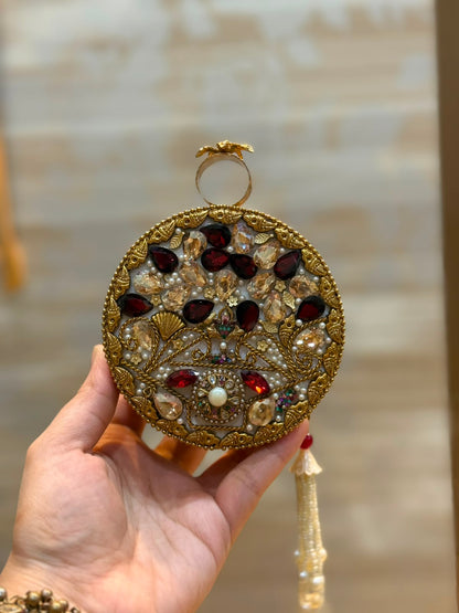 Luxury Kundan Stones Work Clutch_Wedding Collection_New Arrival 11