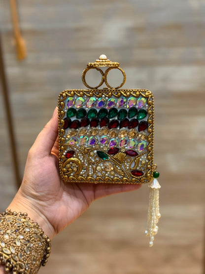 Luxury Kundan Stones Work Clutch_Wedding Collection_New Arrival 16