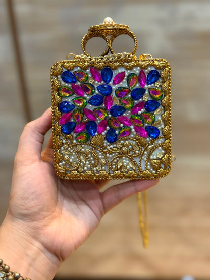Luxury Kundan Stones Work Clutch_Wedding Collection_New Arrival 17