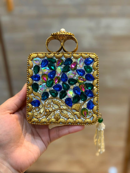 Luxury Kundan Stones Work Clutch_Wedding Collection_New Arrival 18
