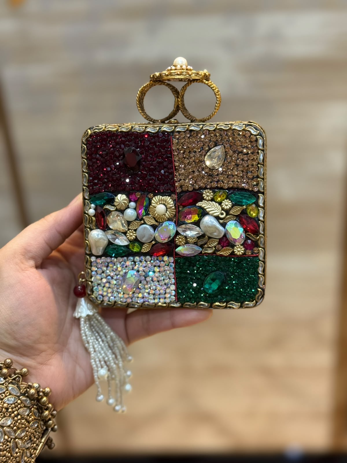 Luxury Kundan Stones Work Clutch_Wedding Collection_New Arrival 20