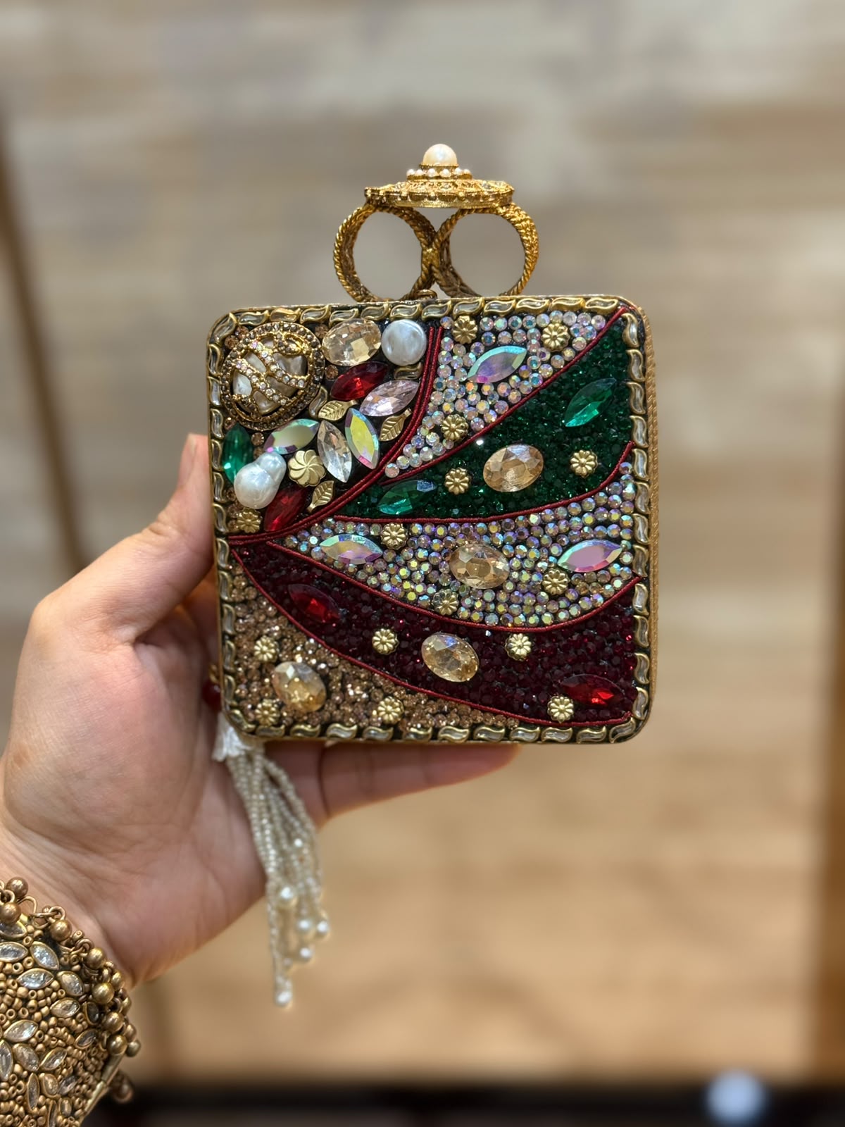 Luxury Kundan Stones Work Clutch_Wedding Collection_New Arrival 21