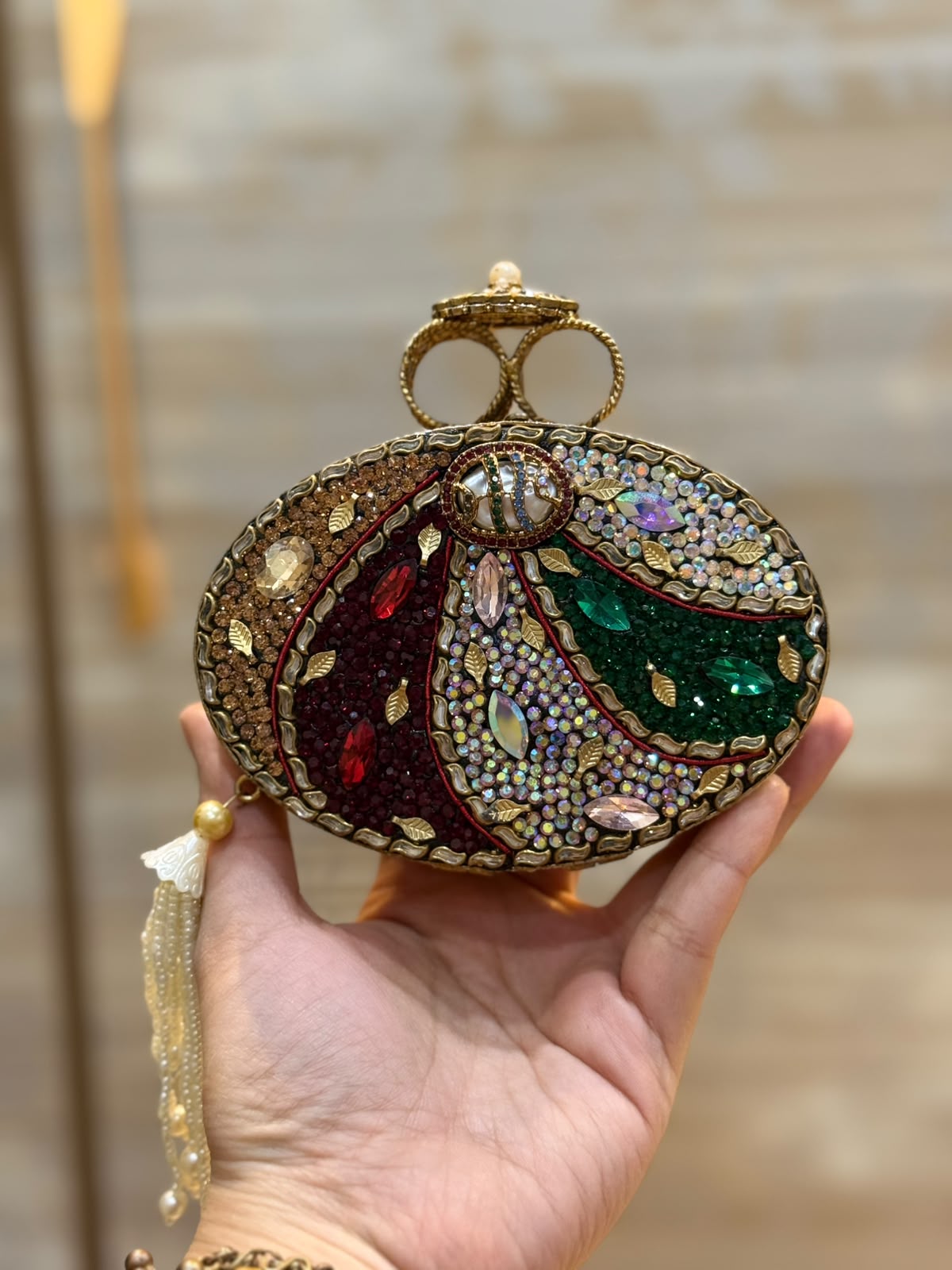 Luxury Kundan Stones Work Clutch_Wedding Collection_New Arrival 22