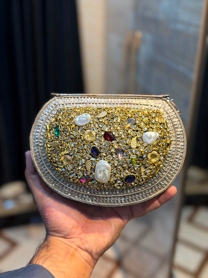 Handmade Designer Kundan Clutch_Wedding Collection_New Arrivals_Design 1