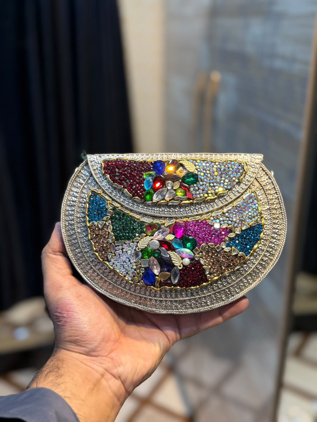 Handmade Designer Kundan Clutch_Wedding Collection_New Arrivals_Design 10