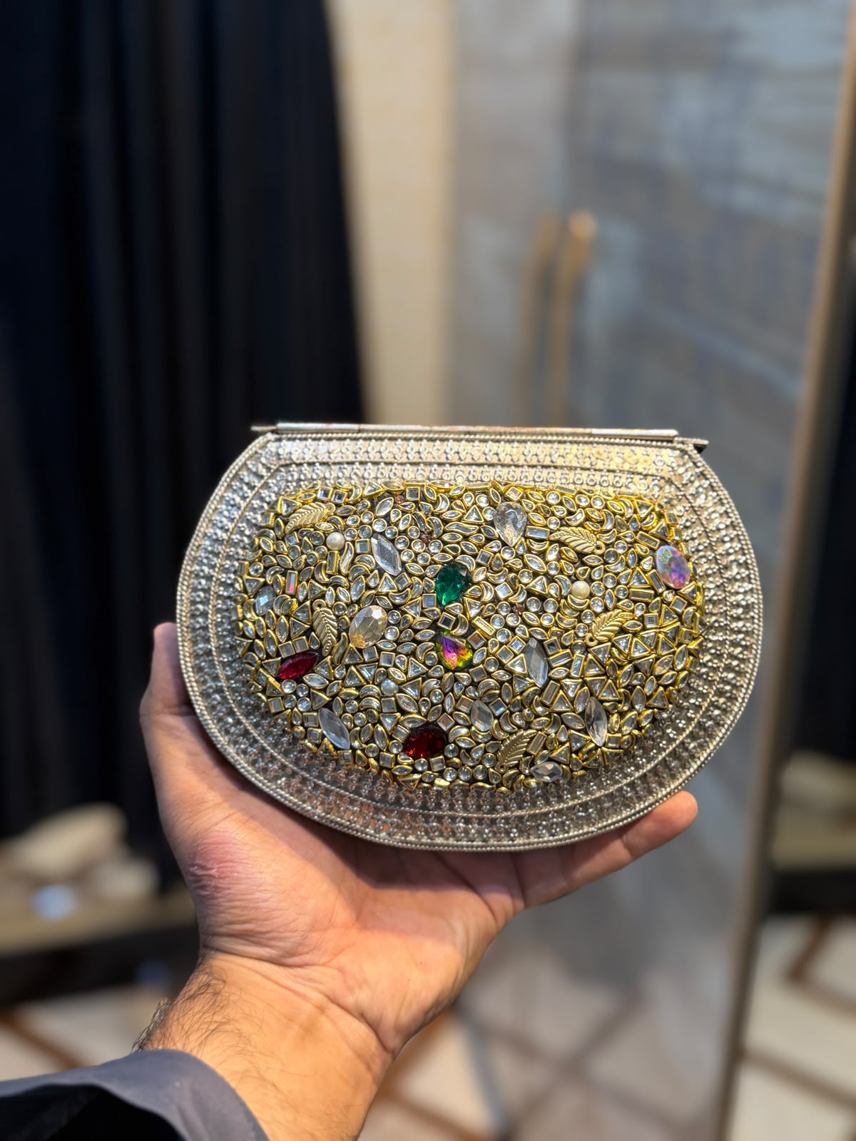 Handmade Designer Kundan Clutch_Wedding Collection_New Arrivals_Design 2